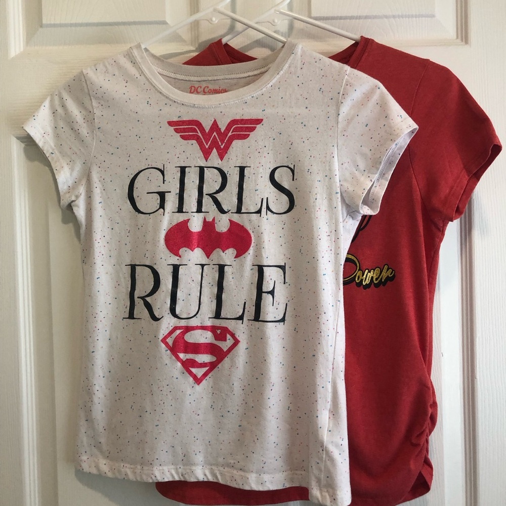 Bundle of DC Comics Girl Power Tee Shirts XL(14/16)